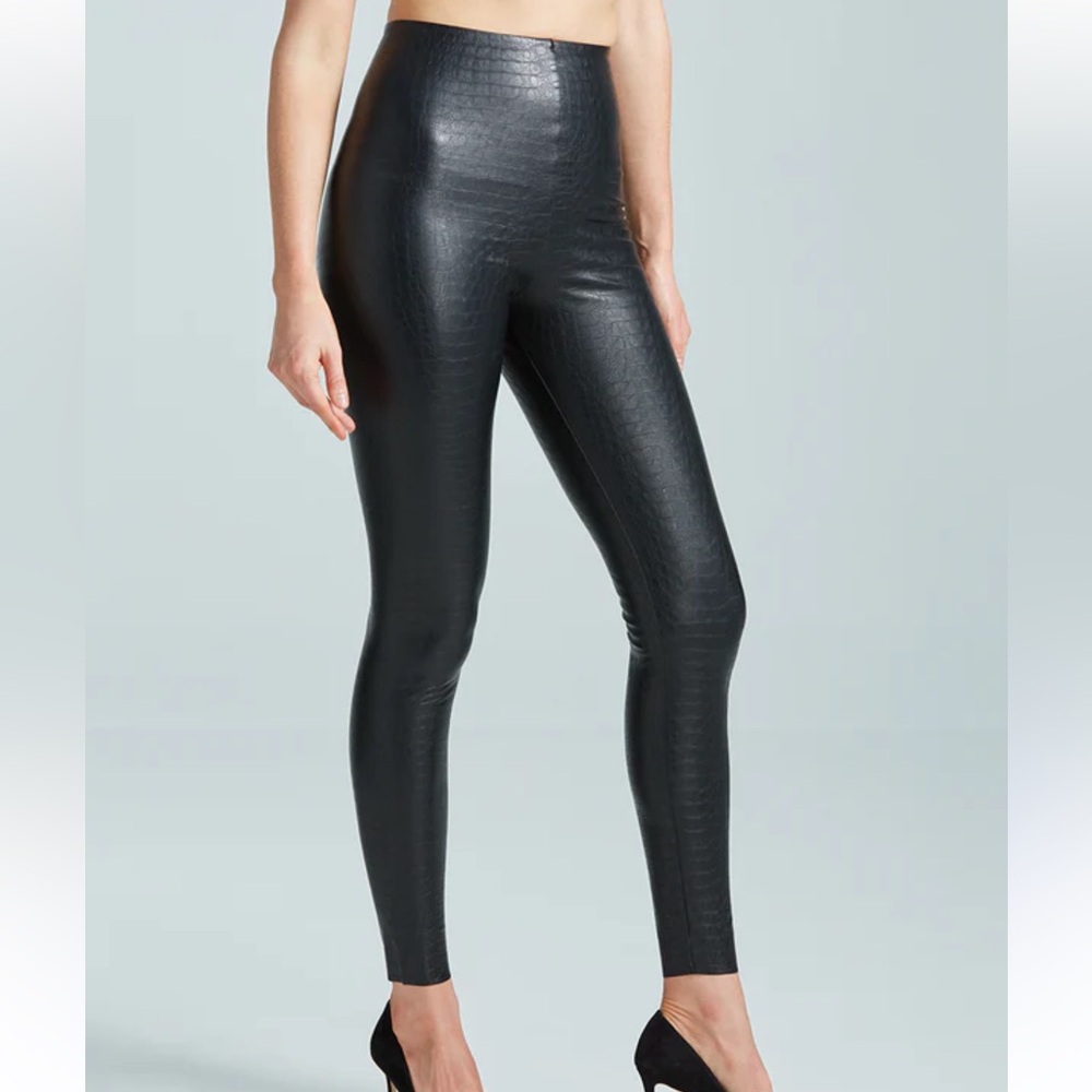 COMMANDO CROC FAUX LEATHER ANIMAL LEGGINGS SMALL